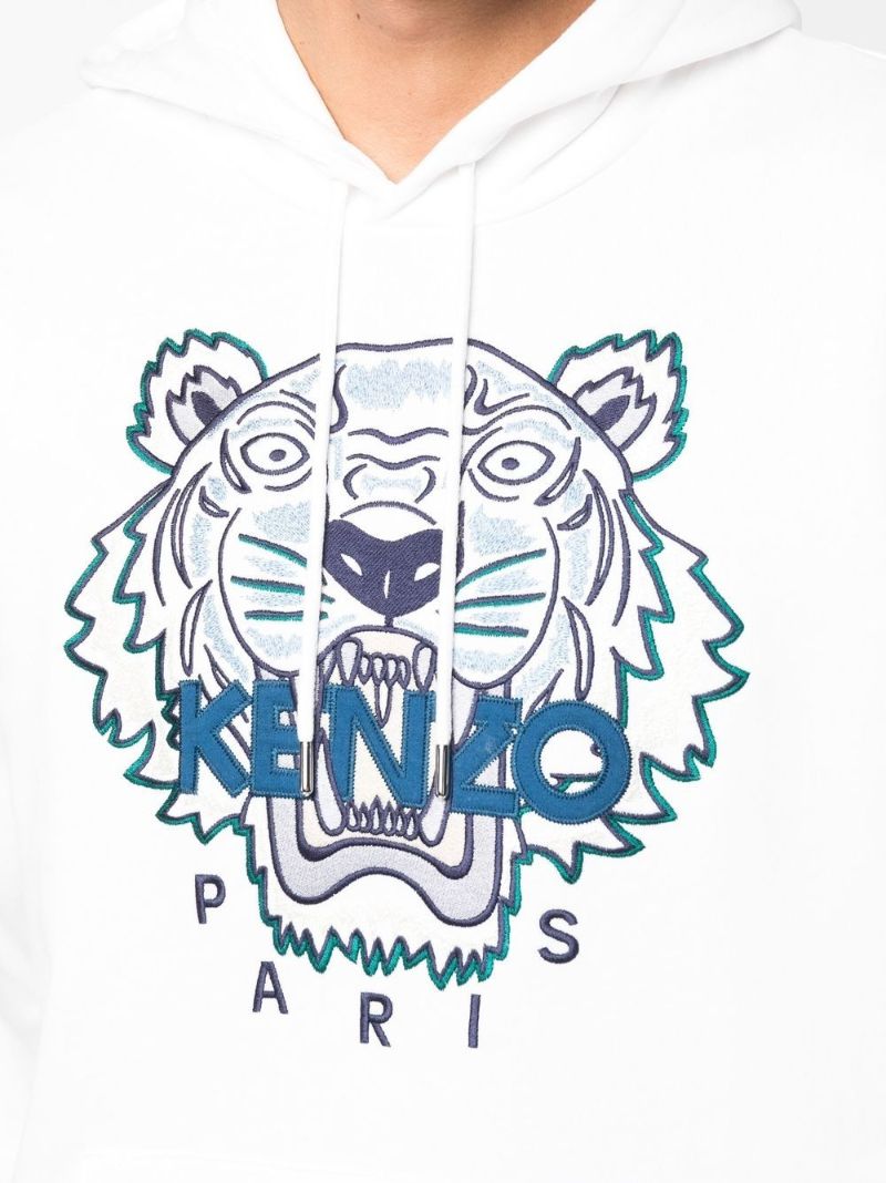 White Tiger Logo Cotton Hoodie