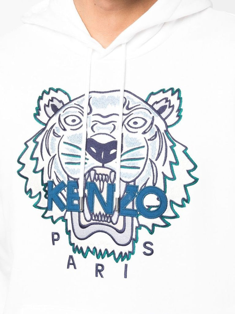 White Tiger Logo Cotton Hoodie