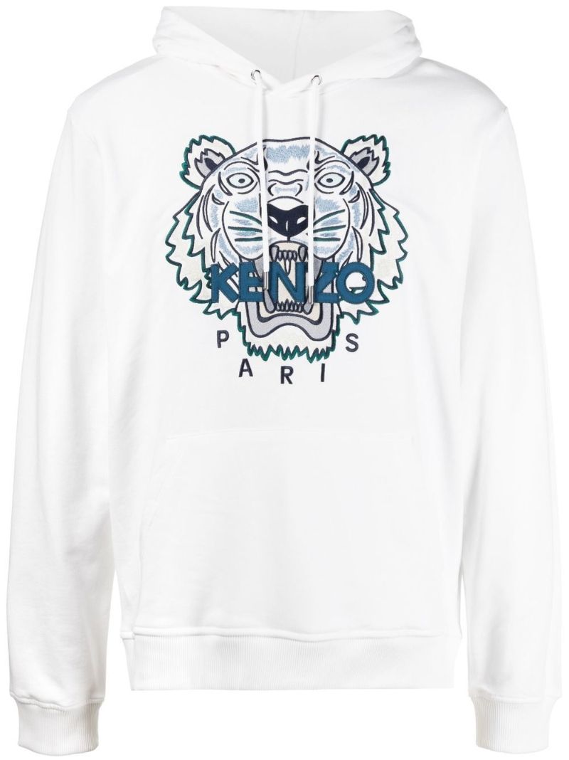 White Tiger Logo Cotton Hoodie