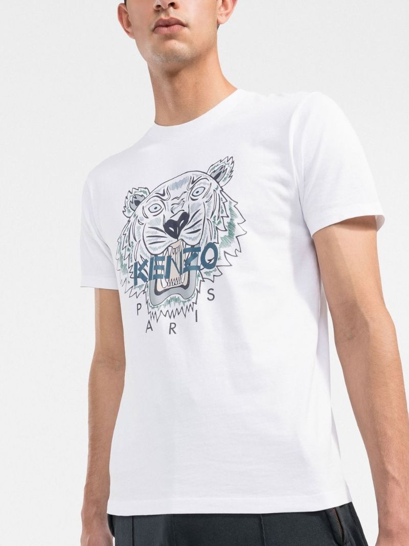 White Tiger Print T-shirt