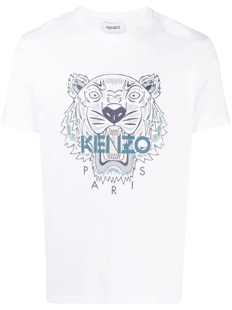 White Tiger Print T-shirt