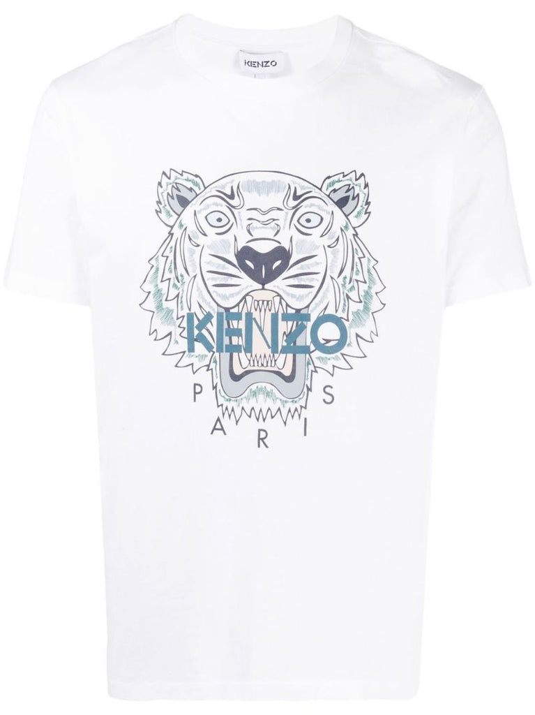 White Tiger Print T-shirt