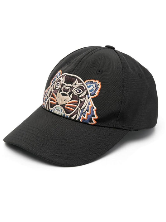 Black Tiger-embroidered Baseball Cap