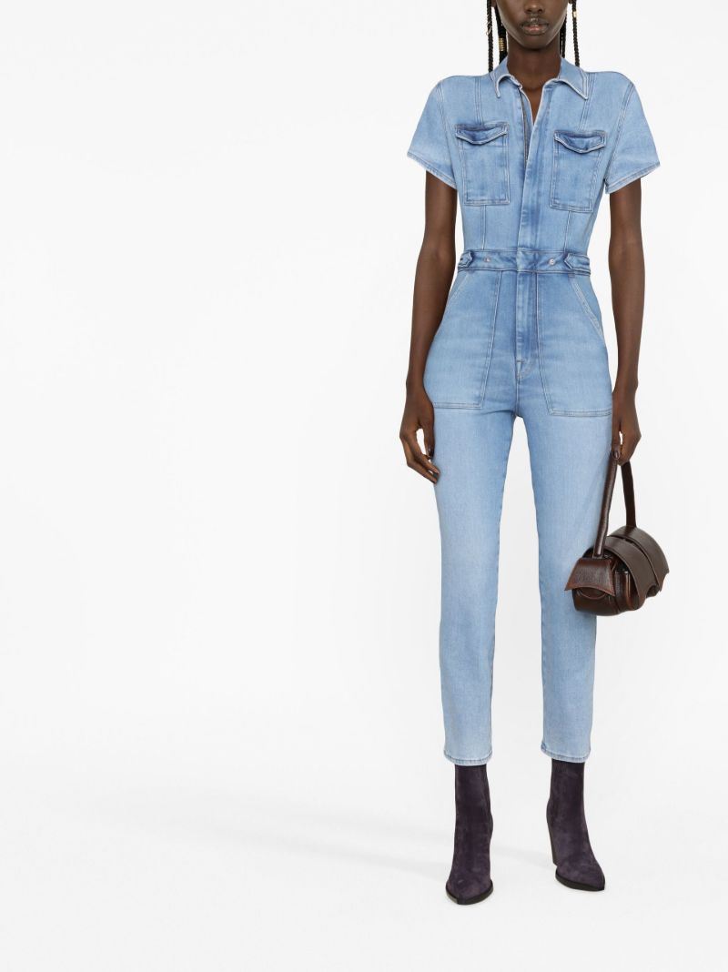 Blue Fit for Success Denim Jumpsuit