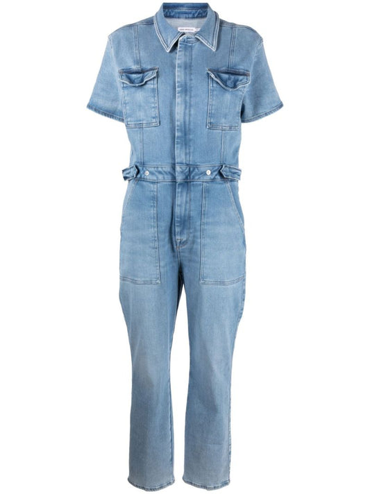 Blue Fit for Success Denim Jumpsuit