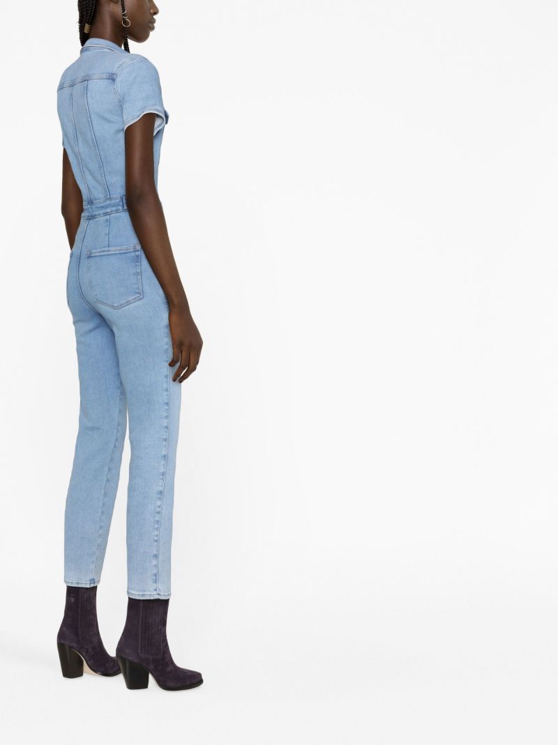 Blue Fit for Success Denim Jumpsuit