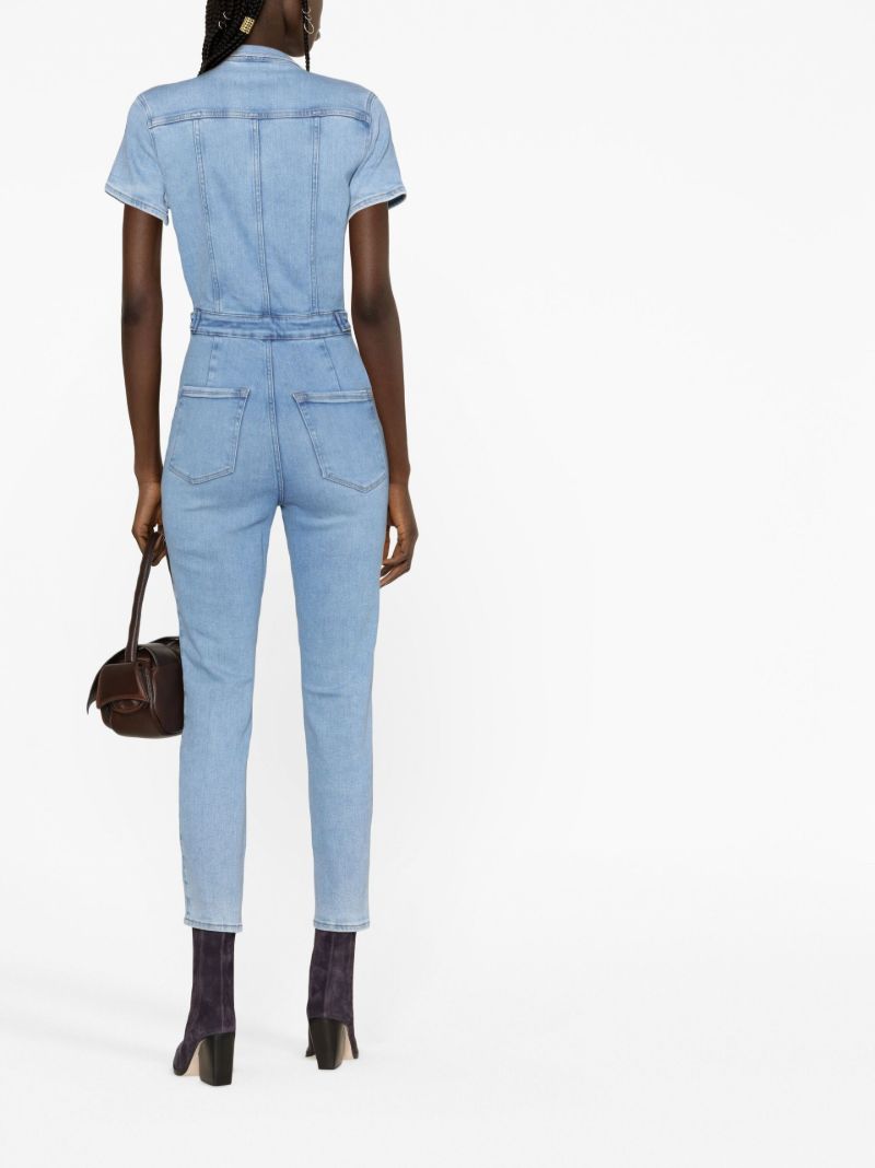 Blue Fit for Success Denim Jumpsuit