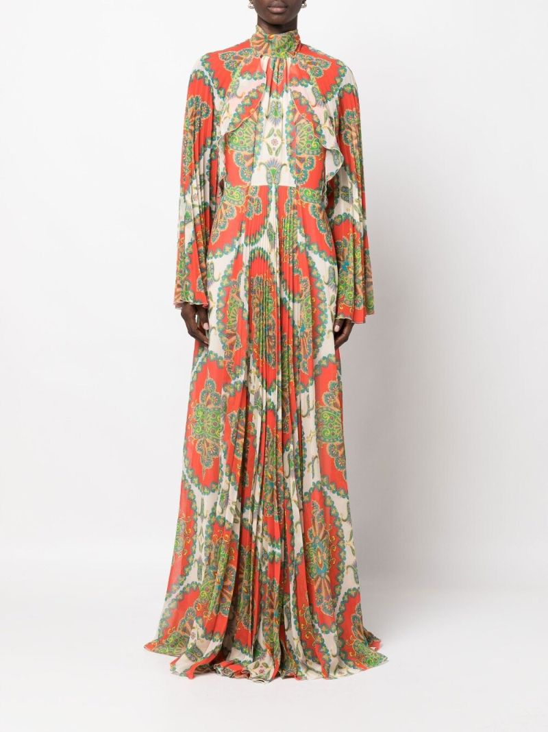 Neutral Skylark Paisley Print Gown