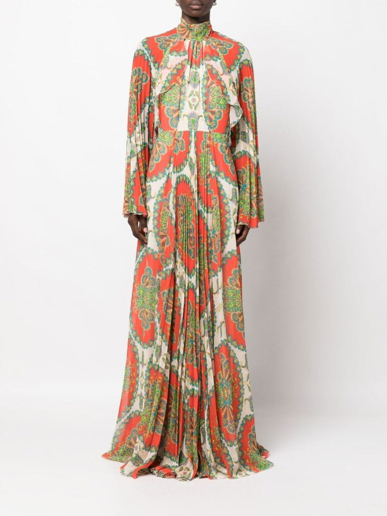 Neutral Skylark Paisley Print Gown