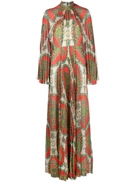 Neutral Skylark Paisley Print Gown