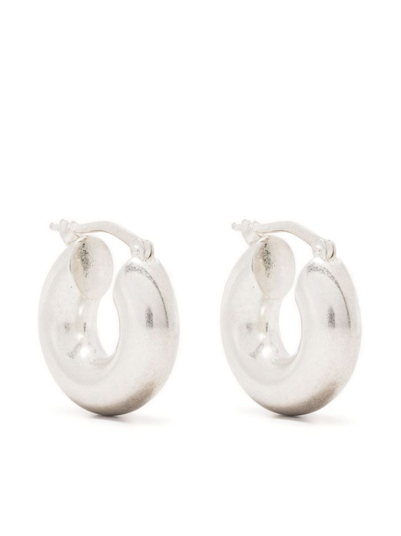 Silver-tone Sculptural Hoop Earrings