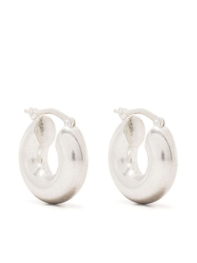 Silver-tone Sculptural Hoop Earrings