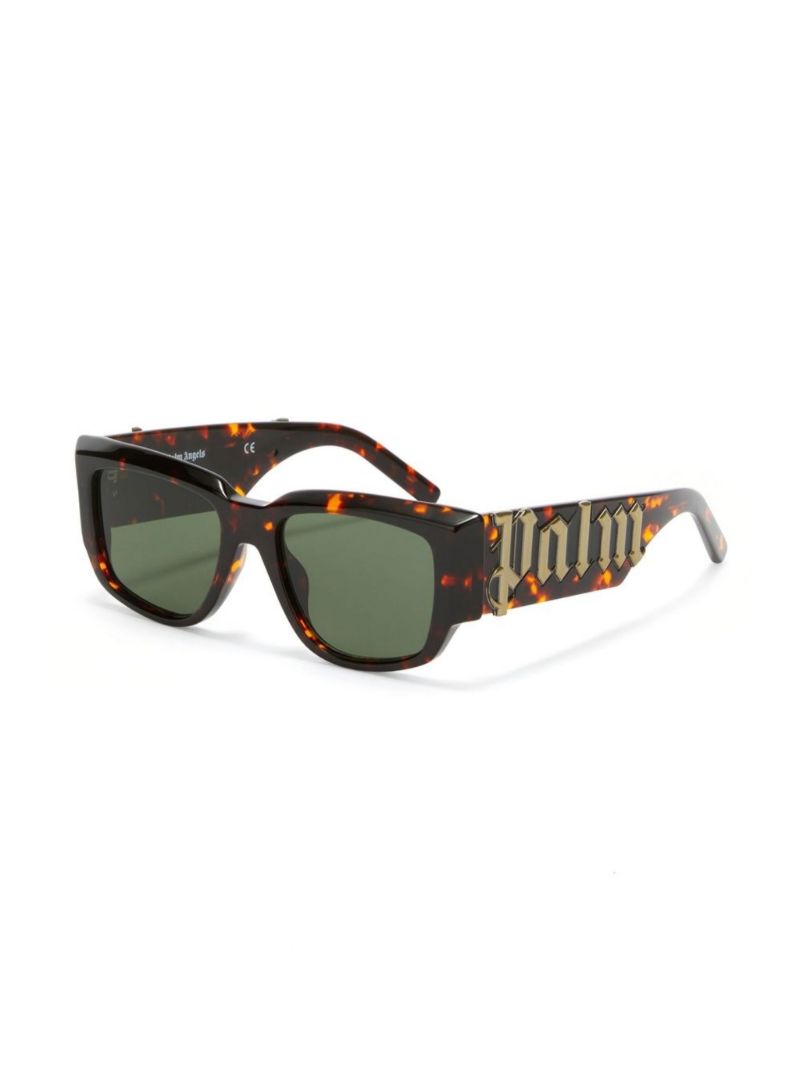 Green Peri Square Sunglasses