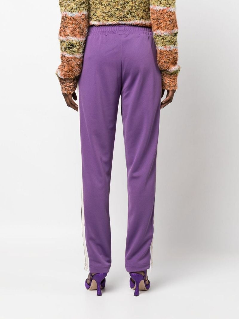 Purple Logo Print Track Pants