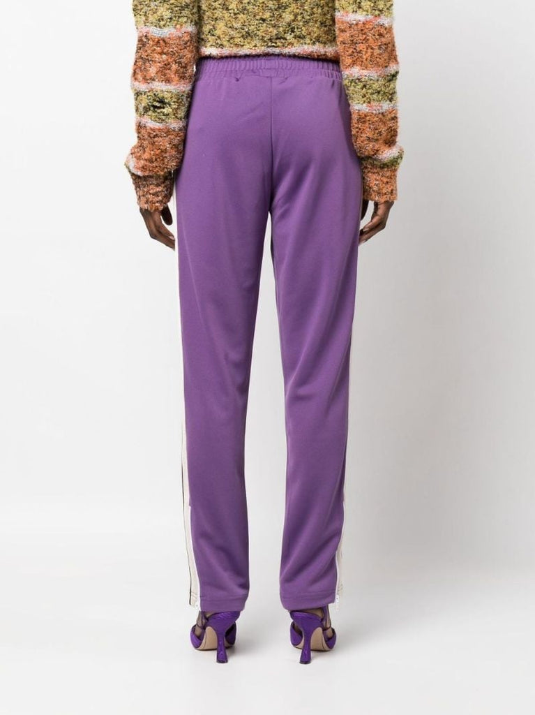 Purple Logo Print Track Pants