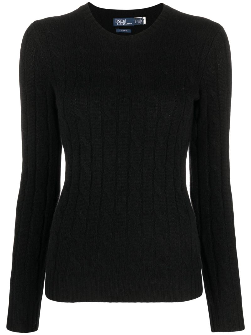 Black Julianna Cashmere Cable Knit Sweater