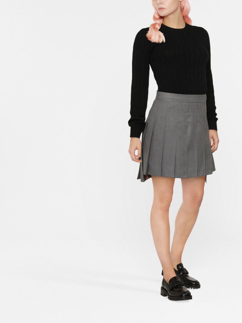 Black Julianna Cashmere Cable Knit Sweater