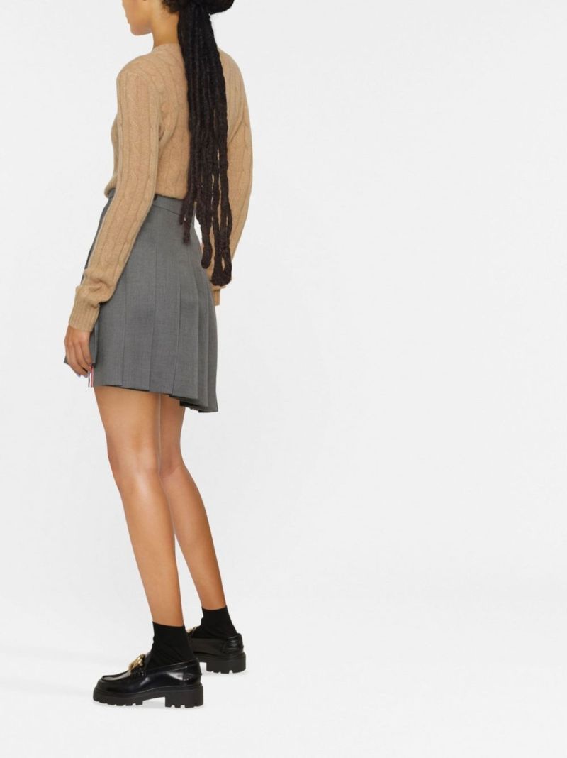 Brown Cable-knit Cashmere Sweater