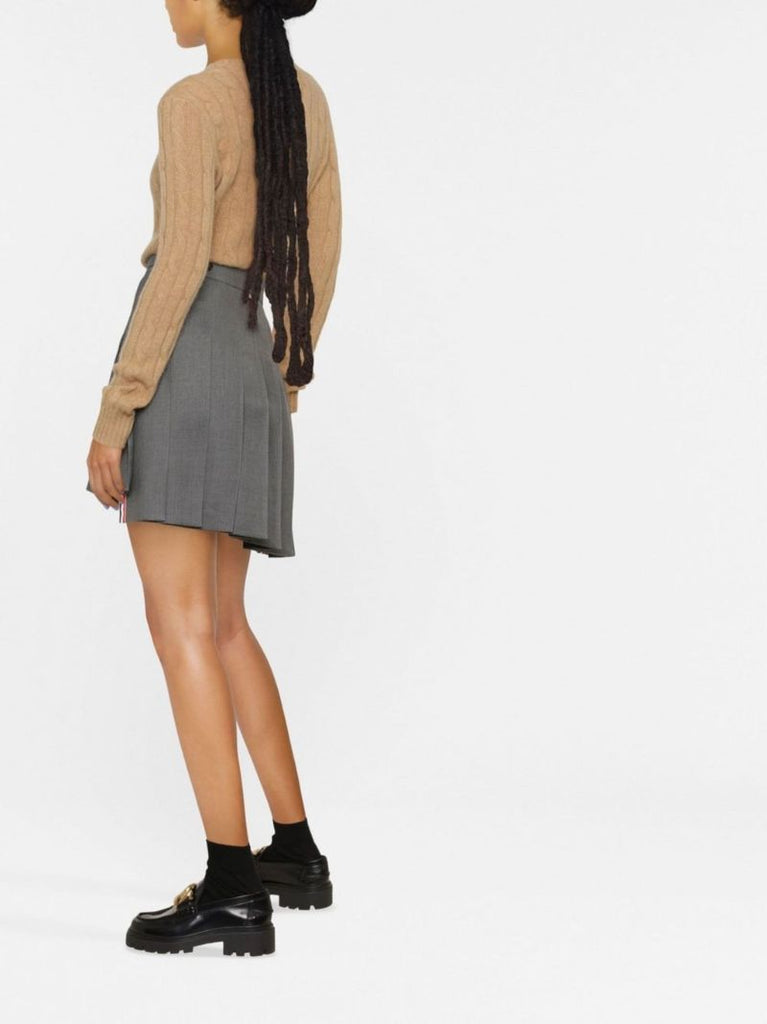 Brown Cable-knit Cashmere Sweater