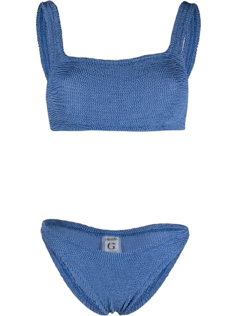 Blue Xandra Seersucker Bikini Set