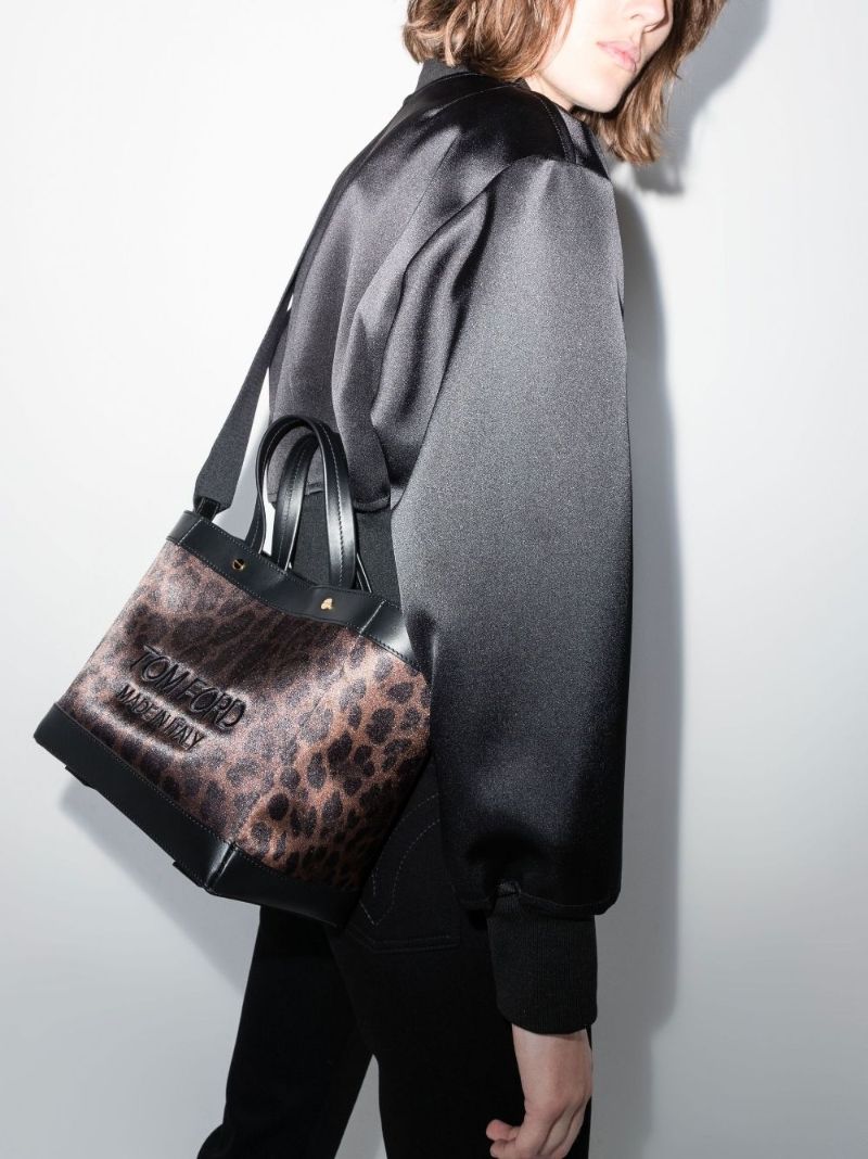 Brown Animalier Mini Tote Bag