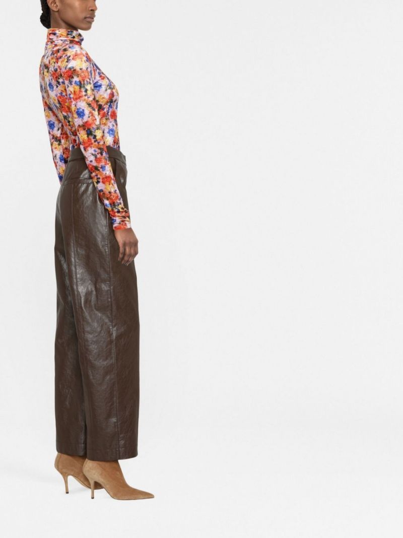 Orange Giloyela Floral Turtleneck Top