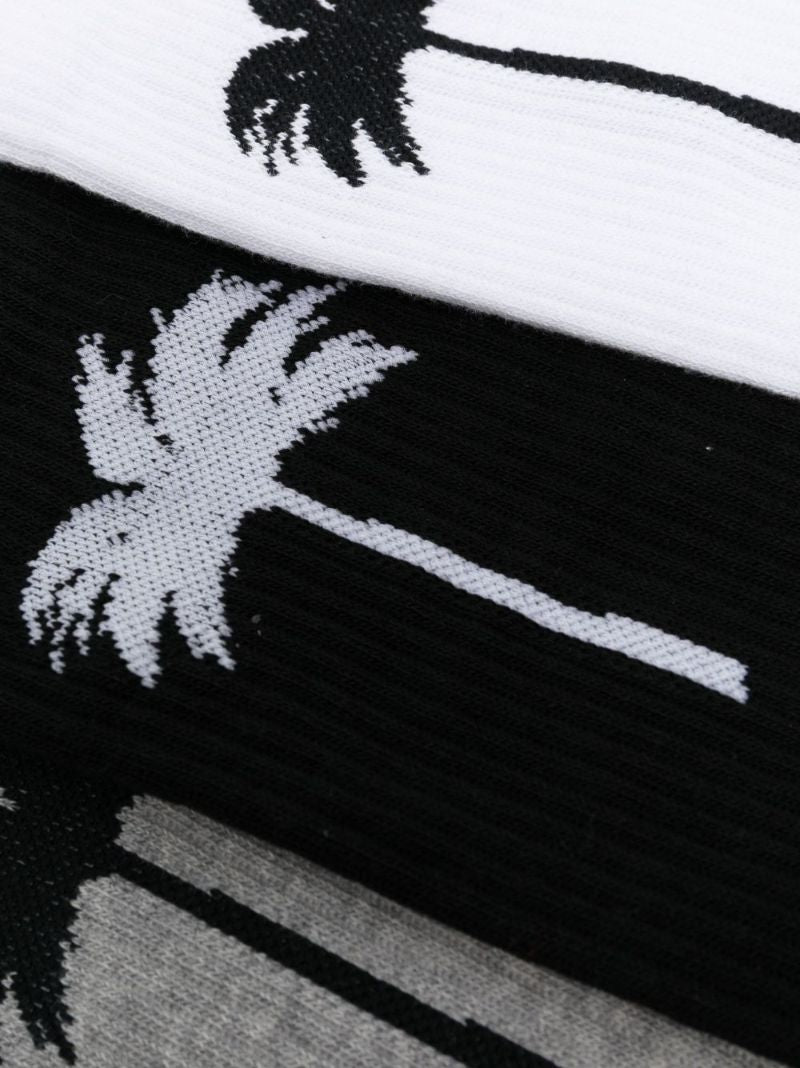 Black Logo Cotton Sock Set