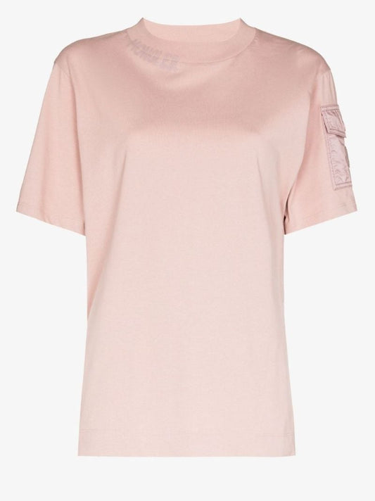 Pink Logo Cotton T-shirt