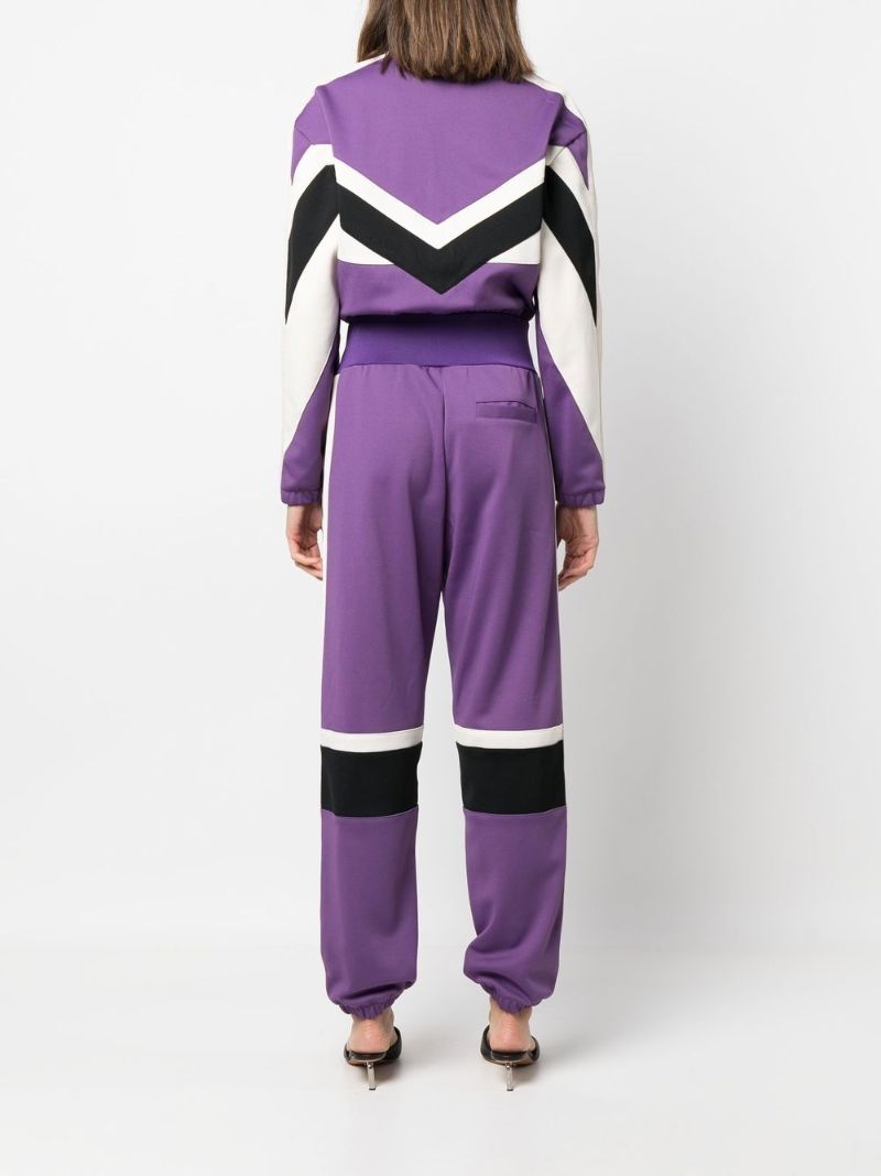 Purple Palm Track Chevron Jumpsuit