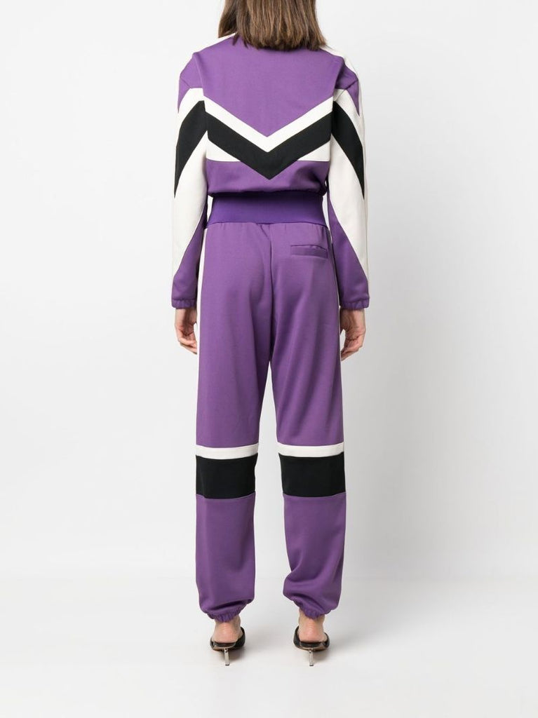 Purple Palm Track Chevron Jumpsuit