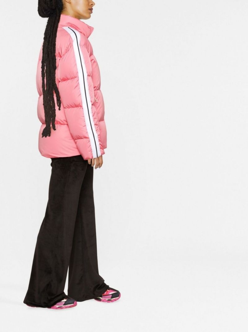 Pink Side Stripe Puffer Jacket