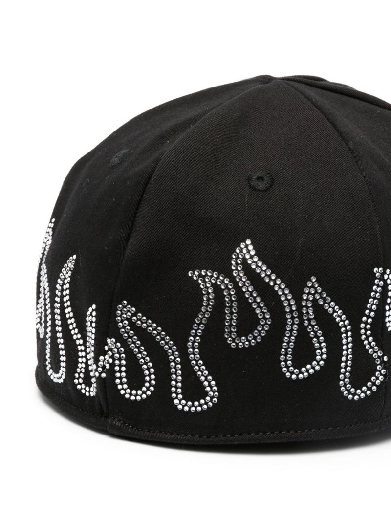 Black Embellished Baseball Cap