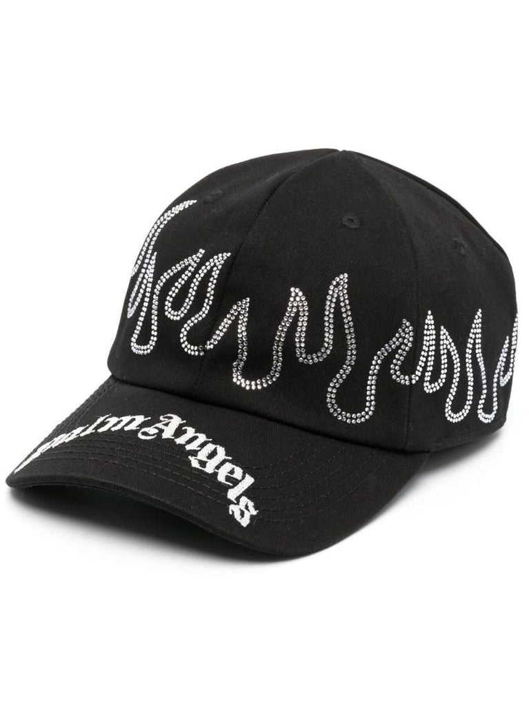 Black Embellished Baseball Cap