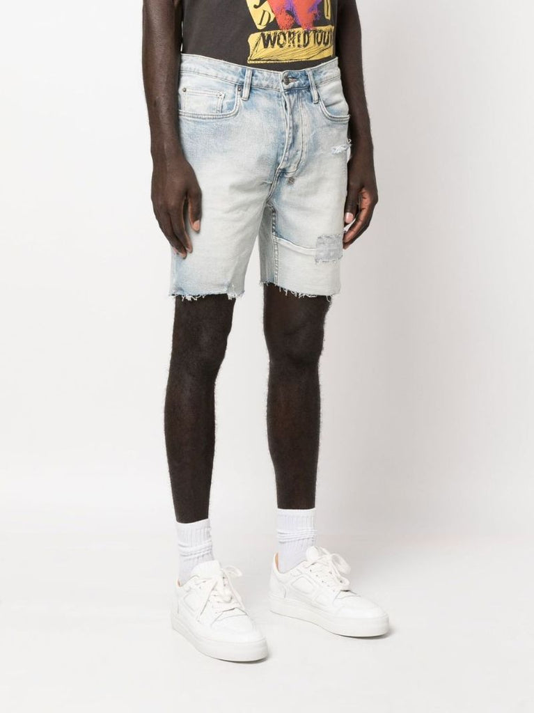 Blue Chopper Two Tone Denim Shorts
