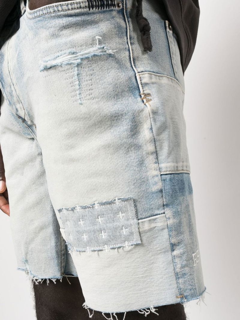Blue Chopper Two Tone Denim Shorts