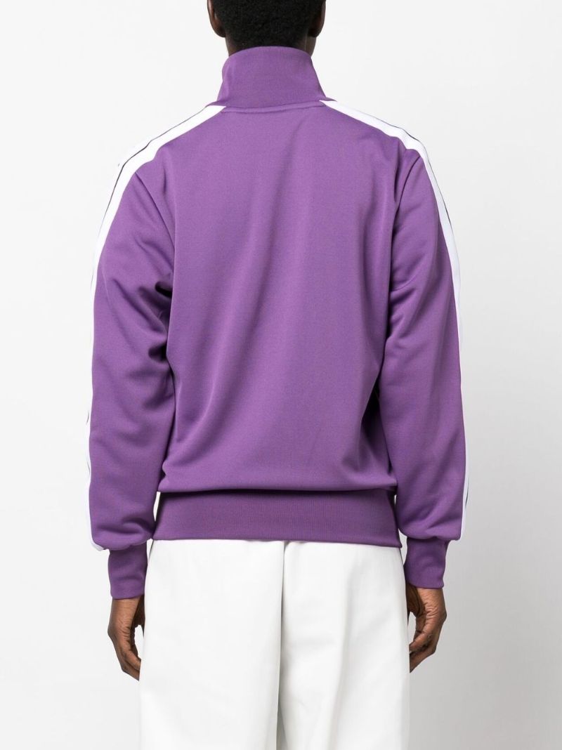 Purple Logo Print Track Jacket
