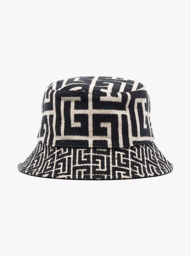 Black and Neutral Reversible Monogram Jacquard Bucket Hat