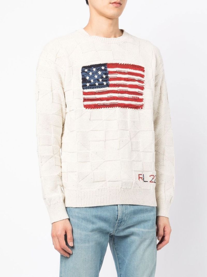 Neutral Iconic Flag Sweater