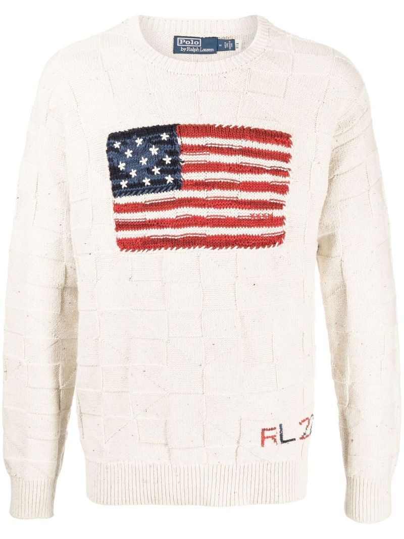 Neutral Iconic Flag Sweater