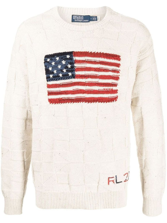 Neutral Iconic Flag Sweater