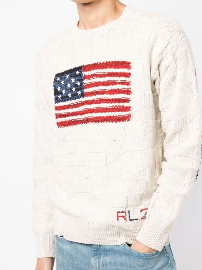 Neutral Iconic Flag Sweater