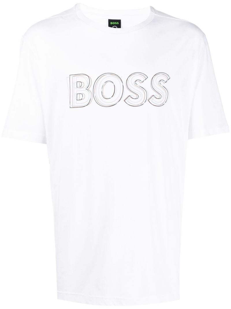 Outline Logo Print Cotton T-shirt