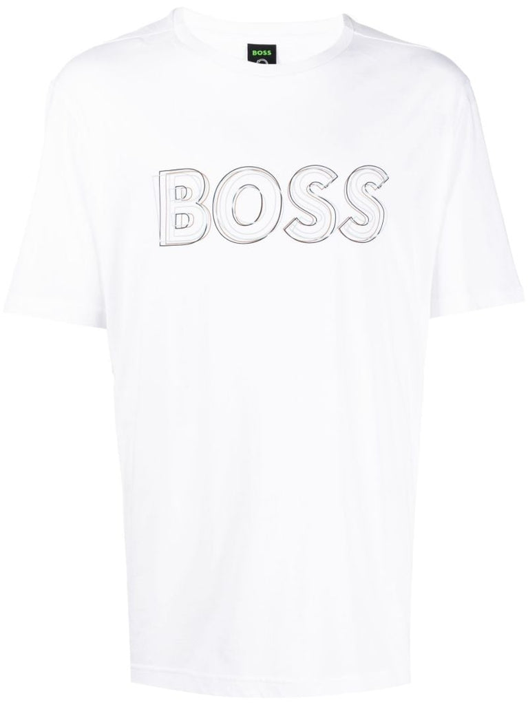 Outline Logo Print Cotton T-shirt