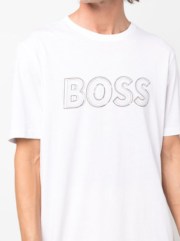 Outline Logo Print Cotton T-shirt