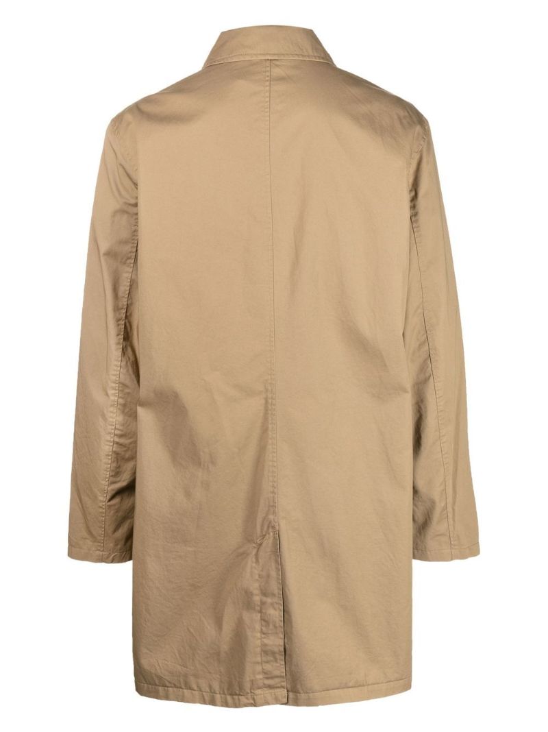Beige Collared Windbreaker Jacket
