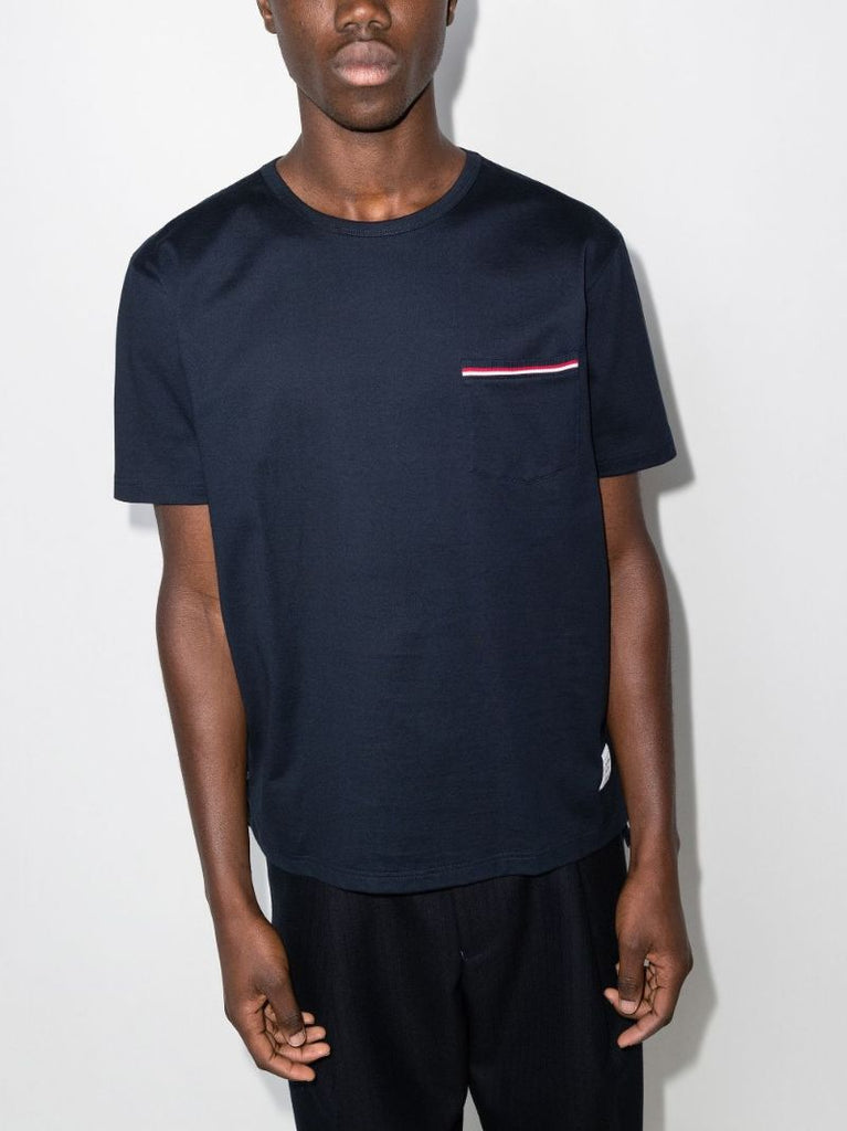Blue Side Buttons T-shirt