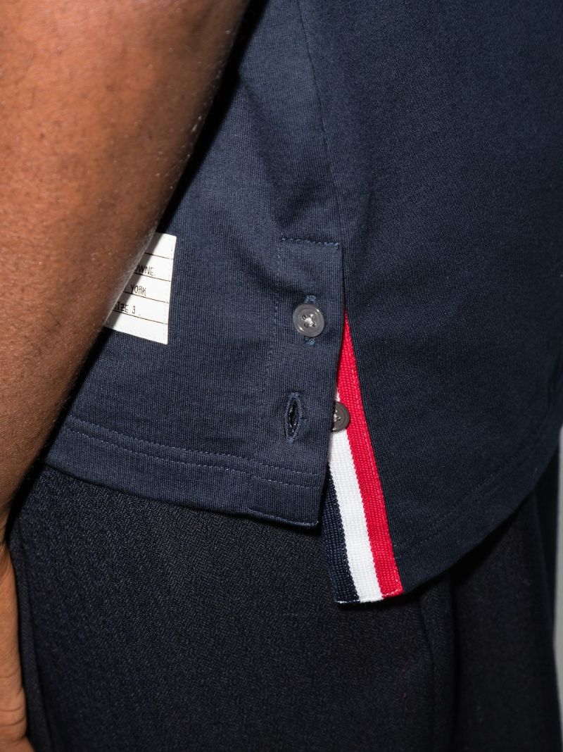 Blue Side Buttons T-shirt