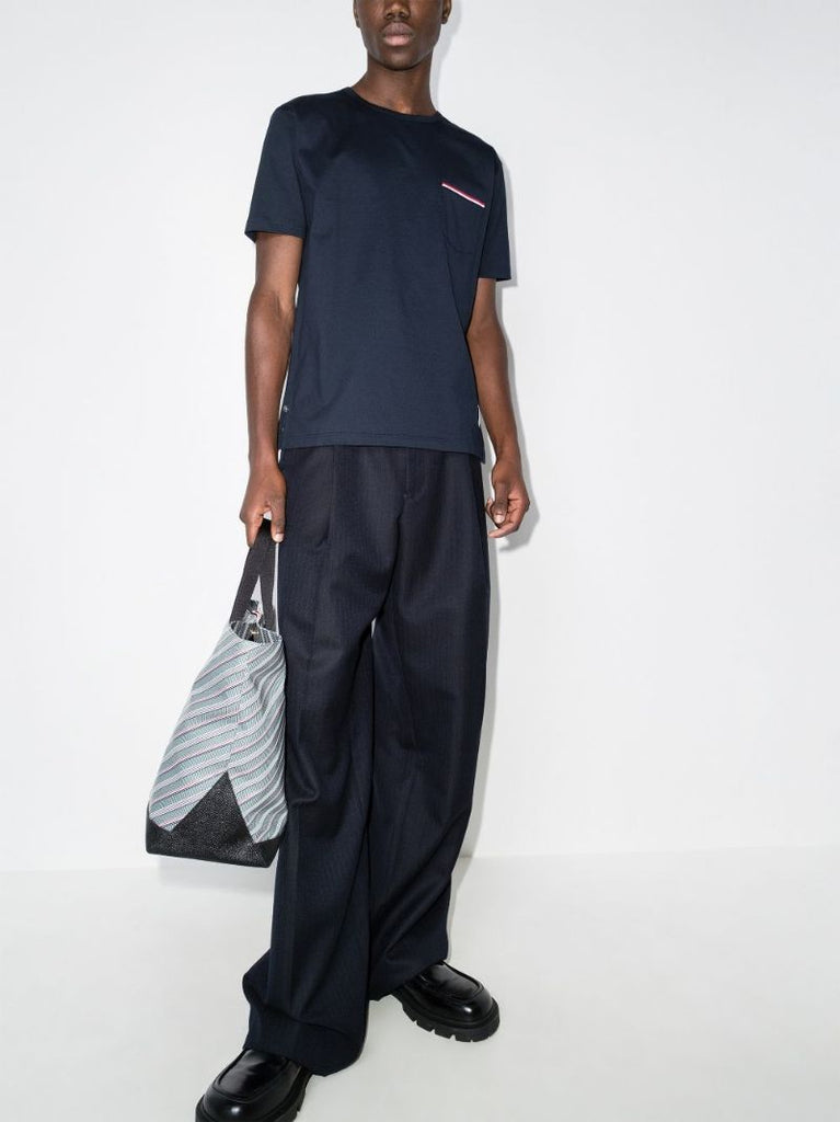 Blue Side Buttons T-shirt