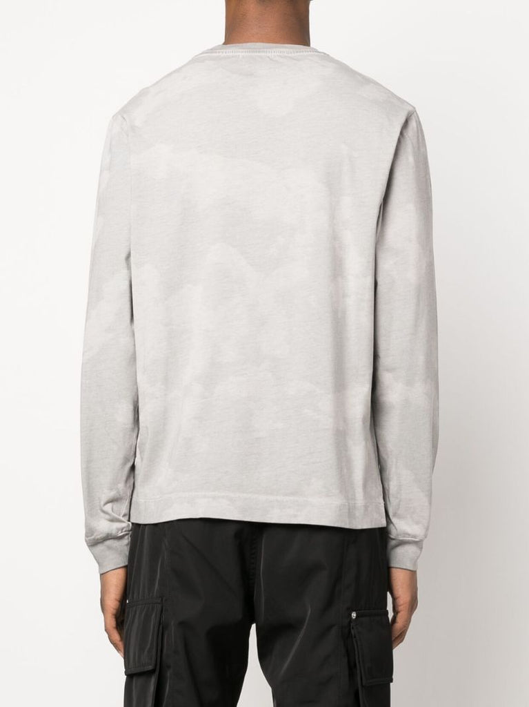Grey Meaningful Connection Long Sleeved Cotton T-shirt