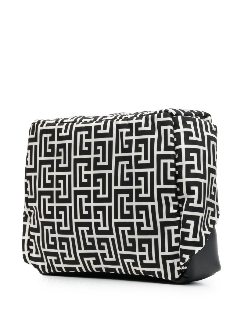 Neutral and Black Monogram Cross Body Bag